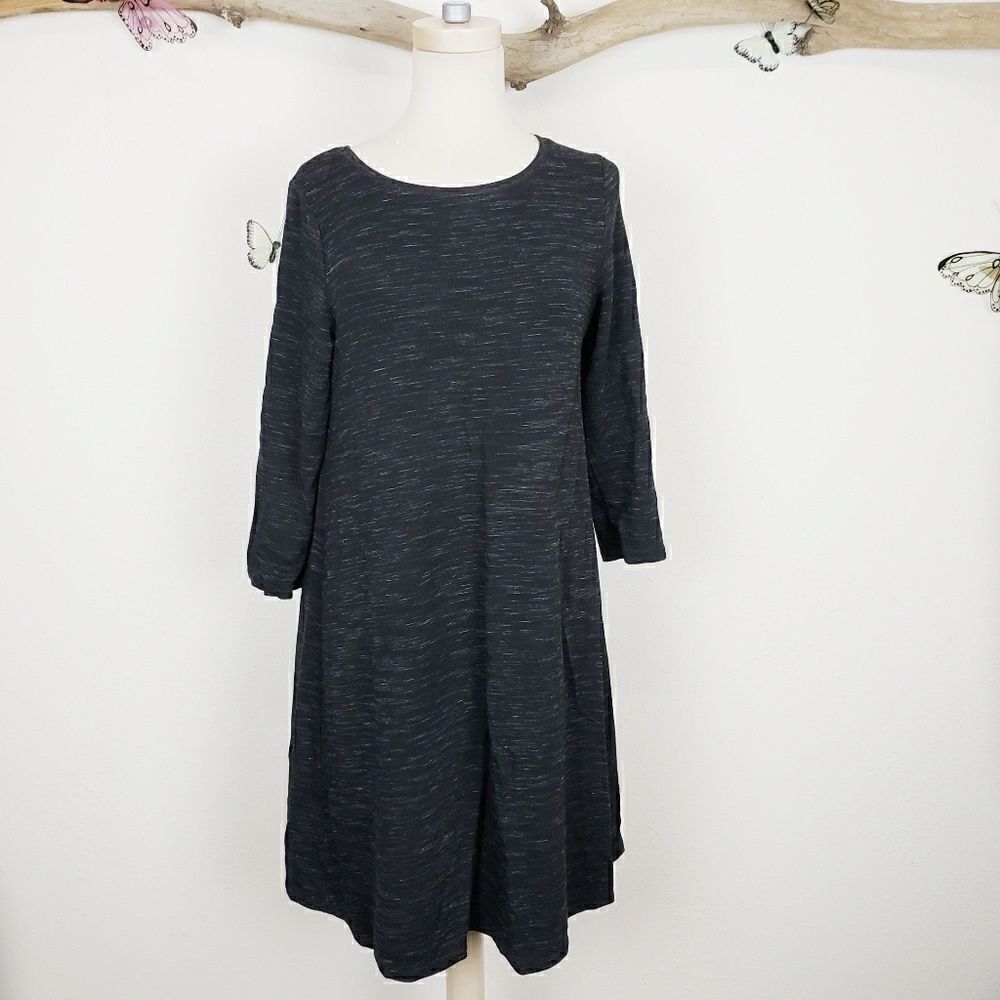 Hillary Radley heathered black tshirt dress